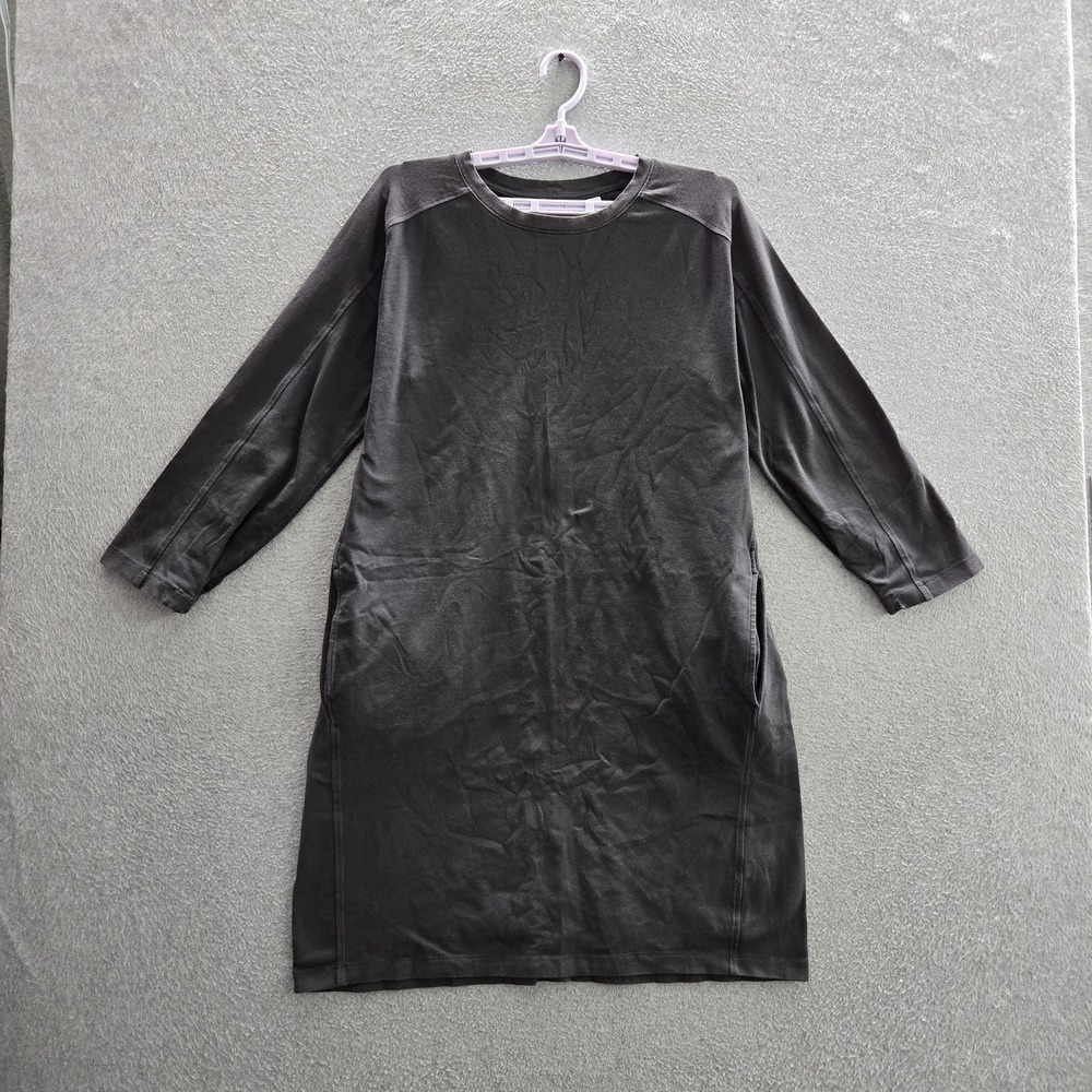 Eileen Fisher Women Dress S/P Gray Crew Neck Pullover Long Sleeve Tunic